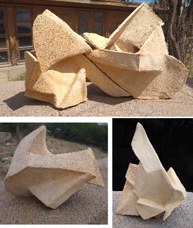 Anglular clay sculpture